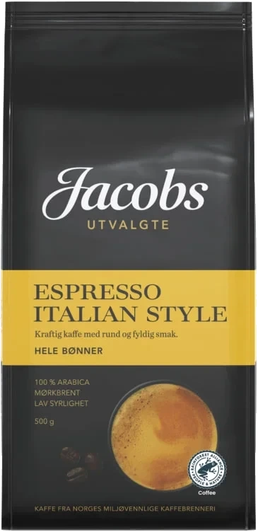 Espresso Italian Hele Bønner 500g Jacobs Utvalgte