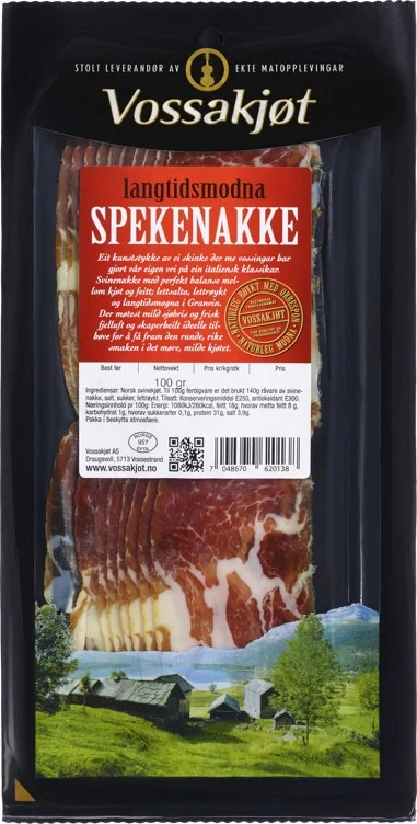 Langtidsmodna spekenakke 100g