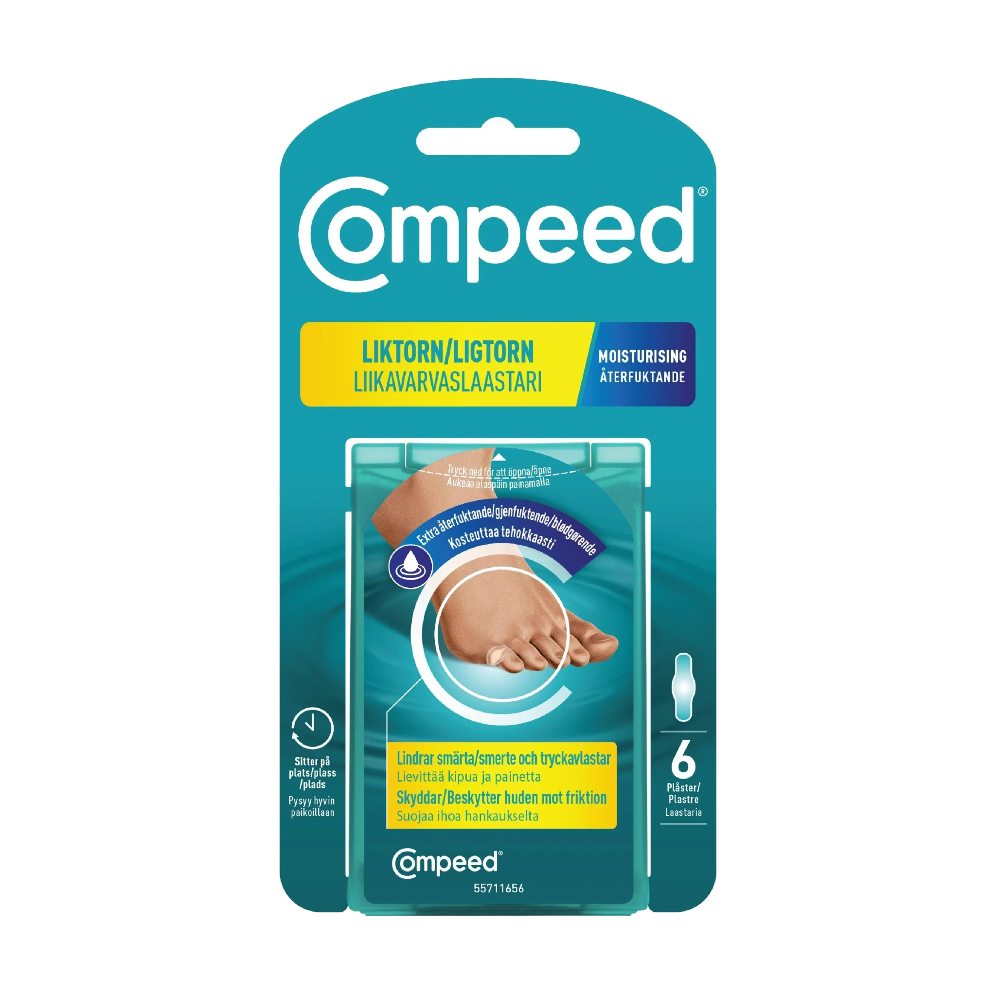 Compeed Liktornplaster Moisturising, 6 stk.