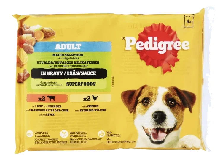 Pedigree Pouch Kylling&Biff&Grønnsaker