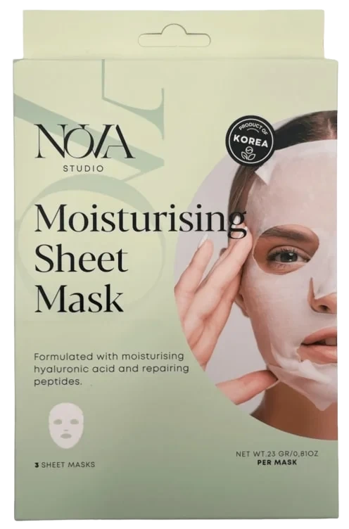Sheet Mask Moisturising 3stk Nova Studio