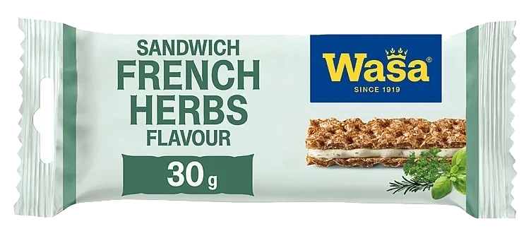 Wasa Sandwich Cheese French Herbs 30g Eske 24stk