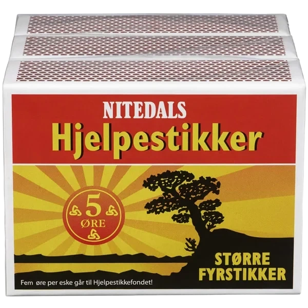 Hush.eske 3pk Nitedals Fyrstikker
