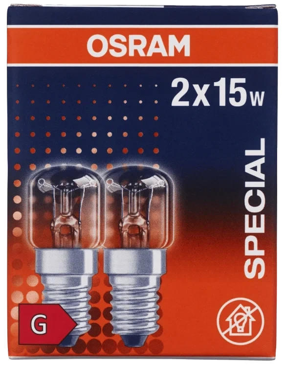Lyspære Stekeovn 15w Klar 2pk Osram