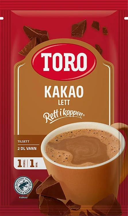 Sjokoladedrikk Lett Porsjon 10pk Toro Rett i Koppen
