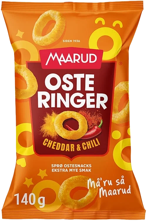 Osteringer Cheddar&Chili 140g Maarud
