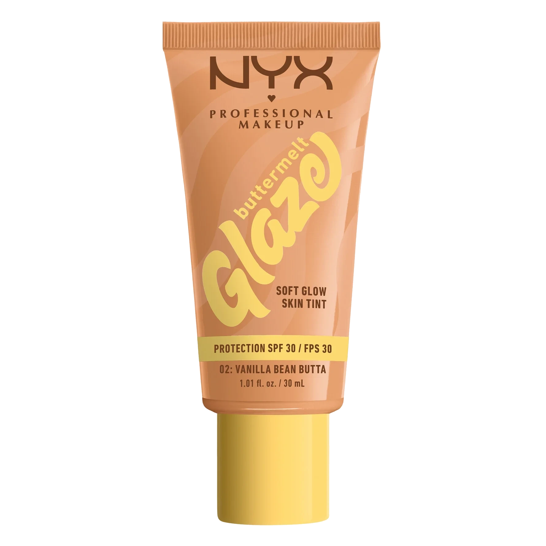 NYX PROFESSIONAL MAKEUP Buttermelt Glaze Soft Glow Skin Tint SPF30 02 Vanilla Bean Butta