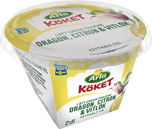 Lätt crème fraiche dragon/citron/vit 11%
