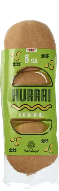 Burgerbrød Hurra 6stk 480g Bakehuset