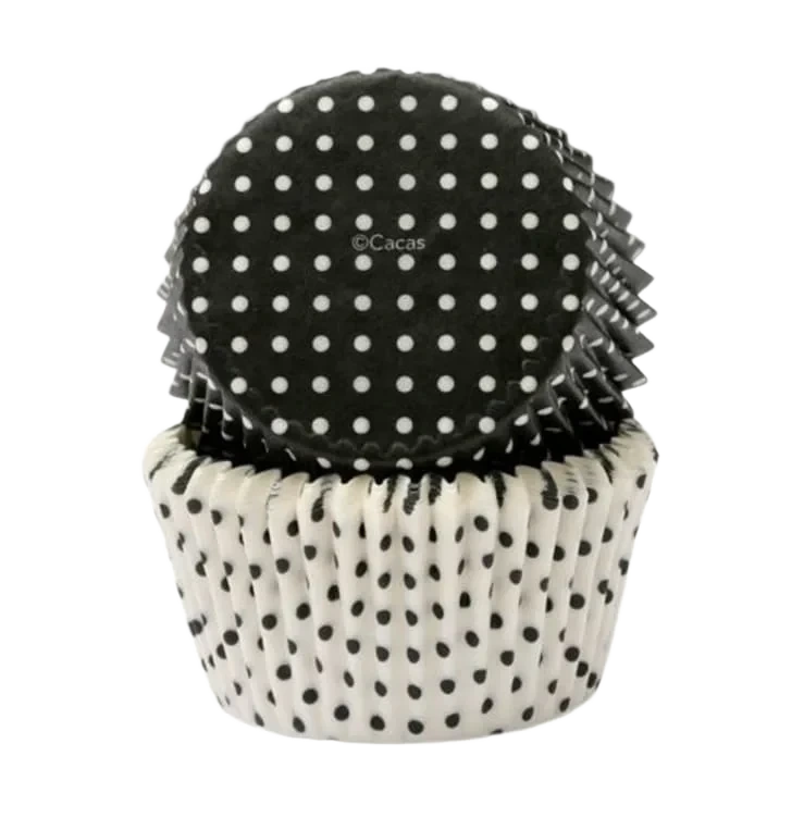 Muffinsformer Sorte Prikker 100stk Cacas