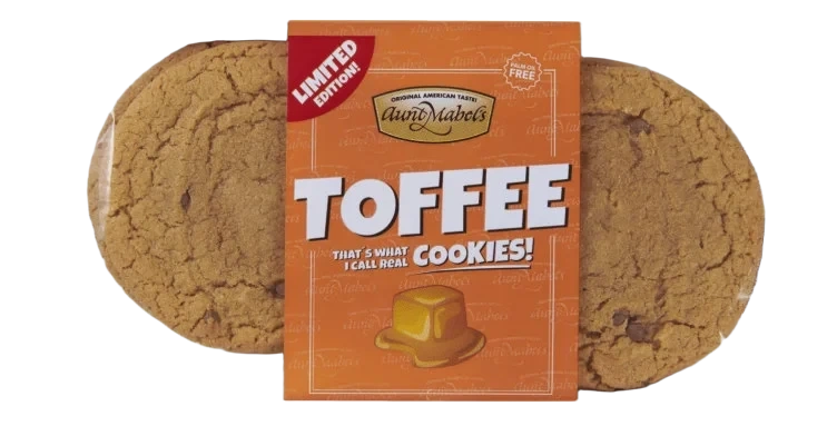Toffee Cookies 4pk 180g Aunt Mabels