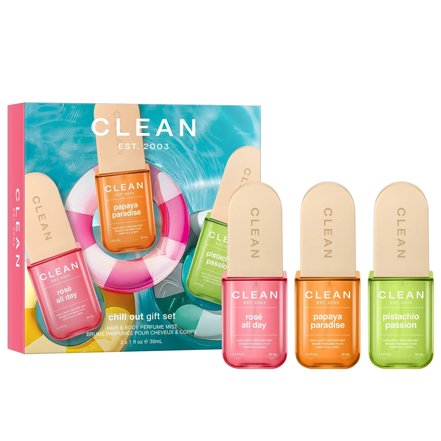 Clean Body Mist Gift Set 3 x 30 ml