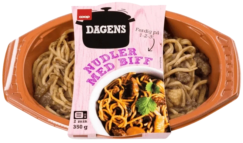 Coop Dagens Nudler med Biff 350g
