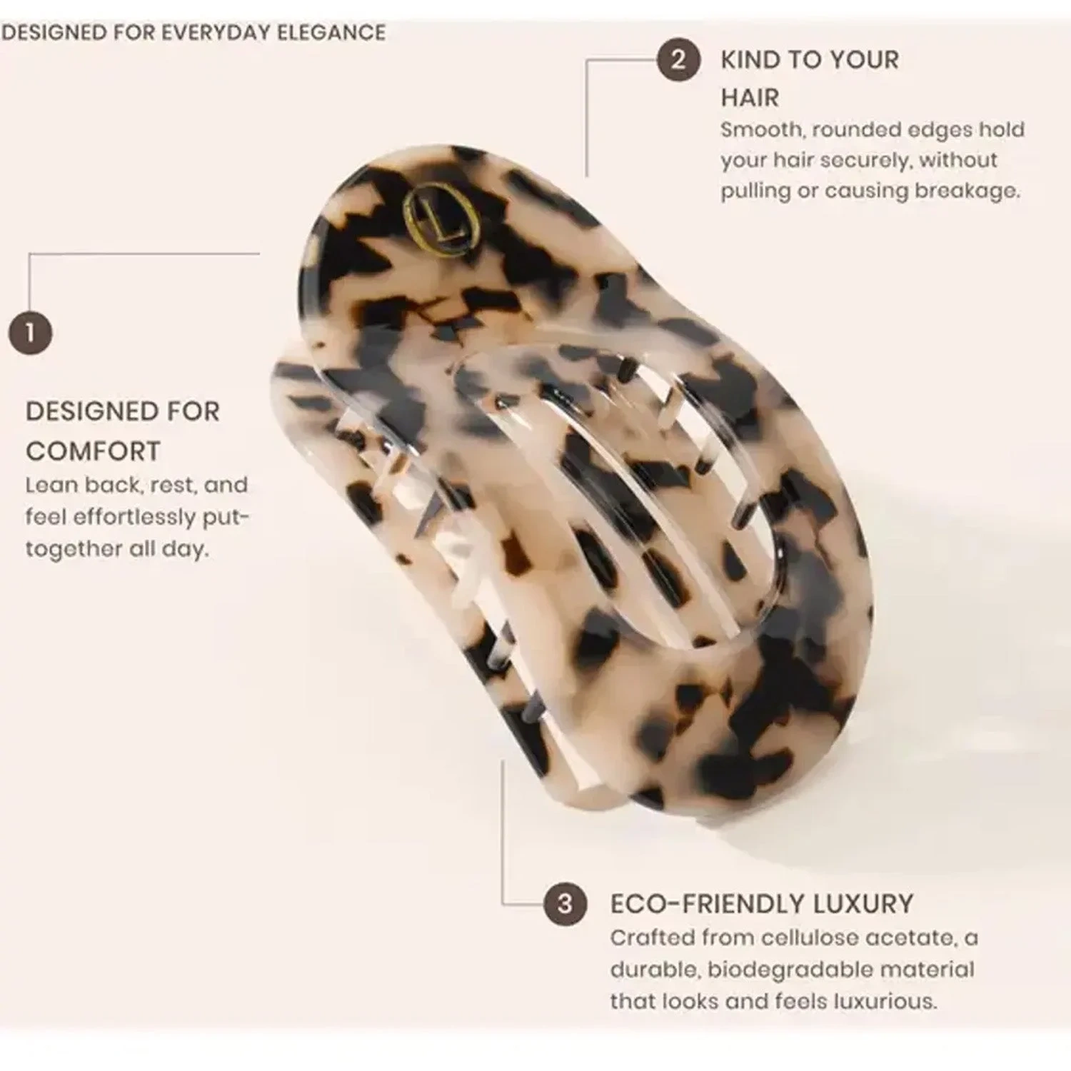 Lenoites Eco-Friendly Flat Hair Clip