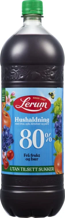 Husholdningssaft Utan Tilsett Sukker 1.5l Lerum