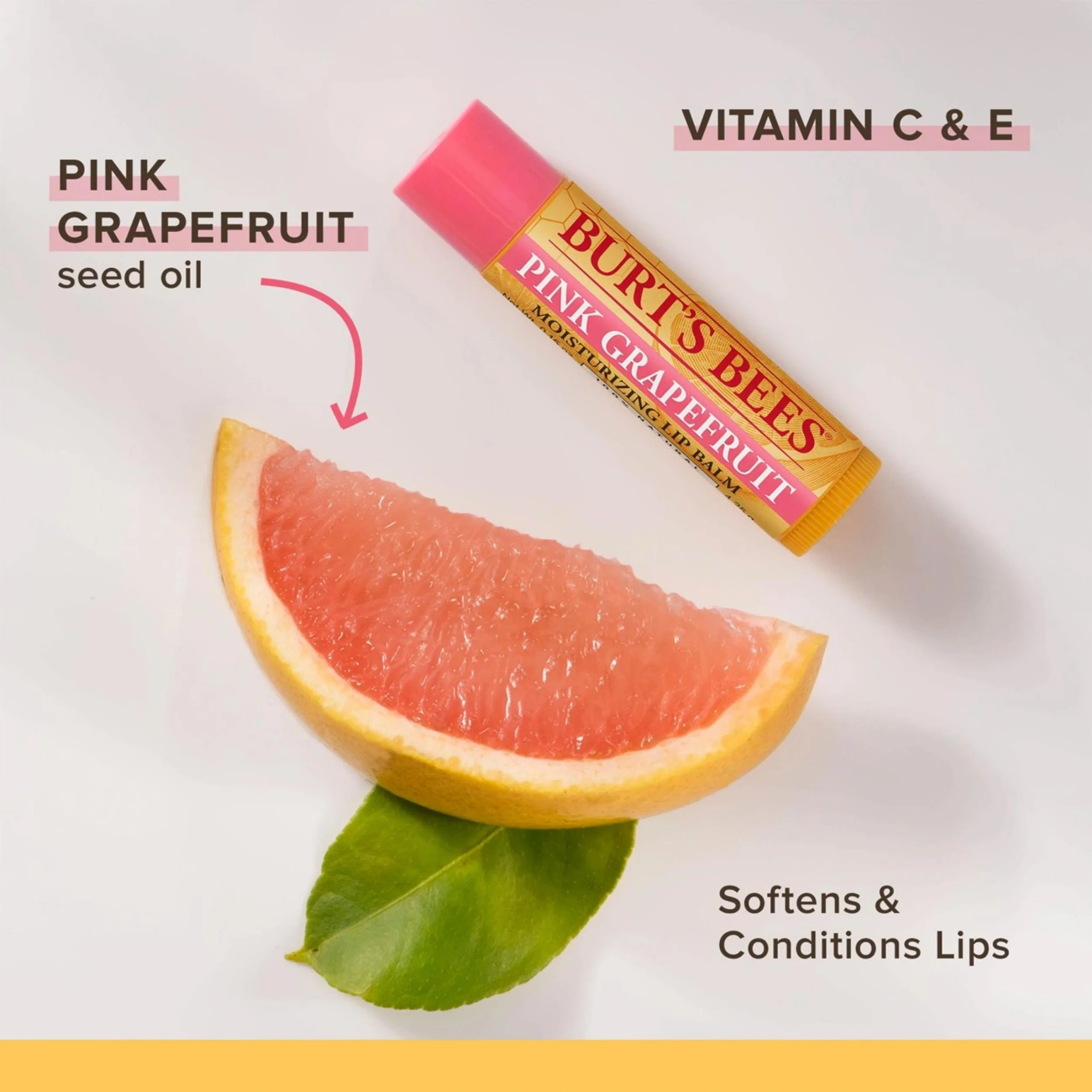 Burt's Bees Lip Balm Pink Grapefruit, 4,25 g