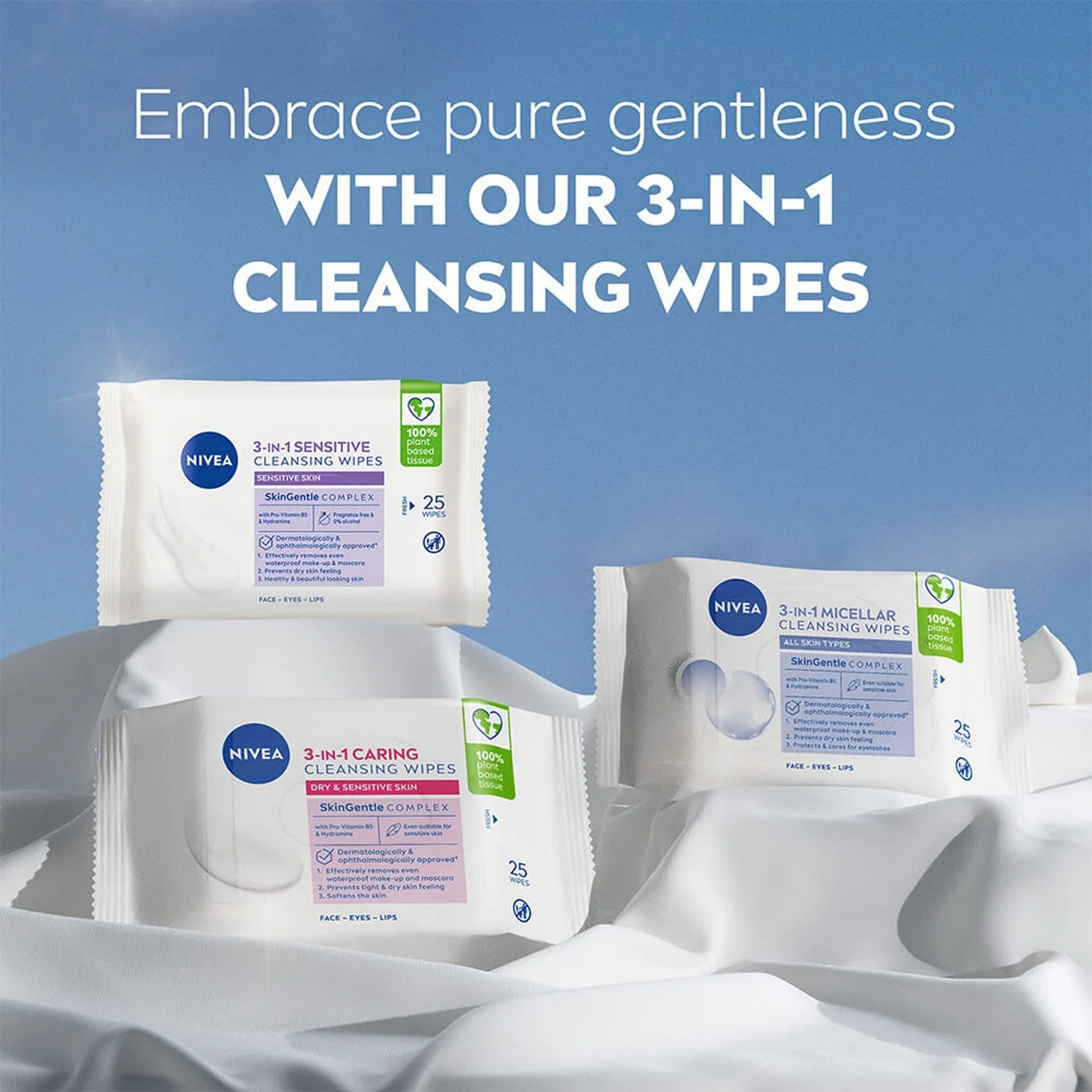 Nivea Sensitive Cleansing Wipes 25stk