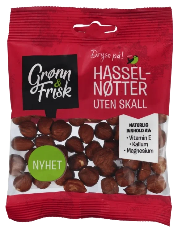 Hasselnøttkjerner uten Skall 60g Grønn&Frisk