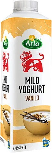 Mild yoghurt vanilj 2%