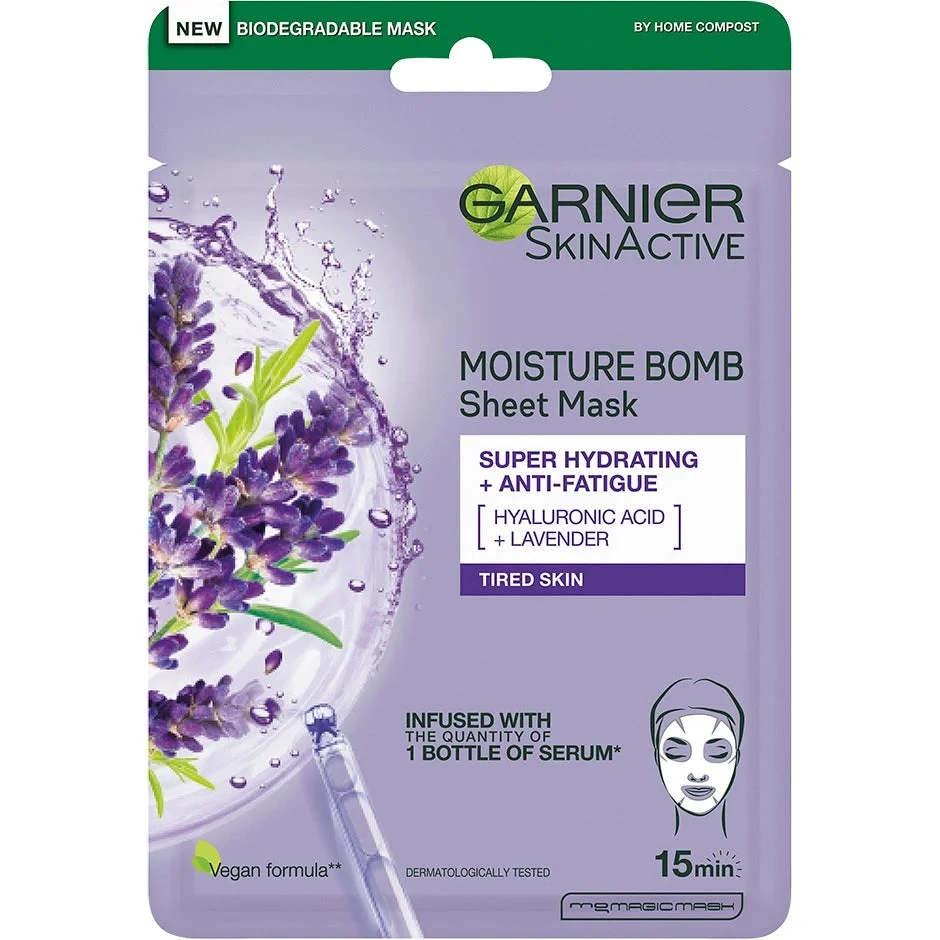 Garnier Maske Skin Active Tissue Lavendel 28g