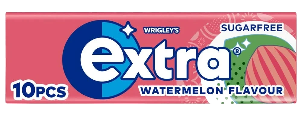 Extra Vannmelon Smak Sukkerfri 10 stk, 14 g