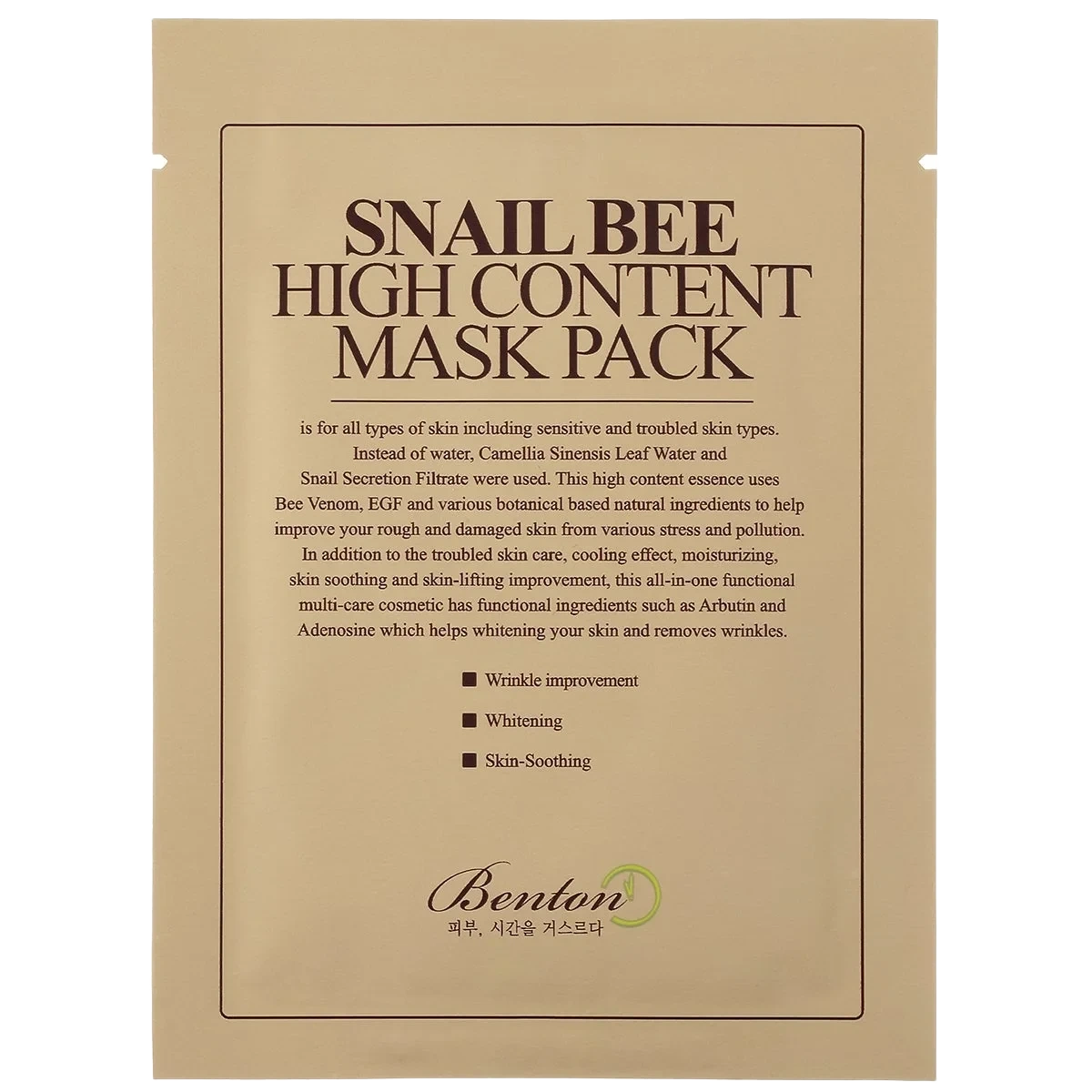 Benton Snail Bee High Content Mask Pack
