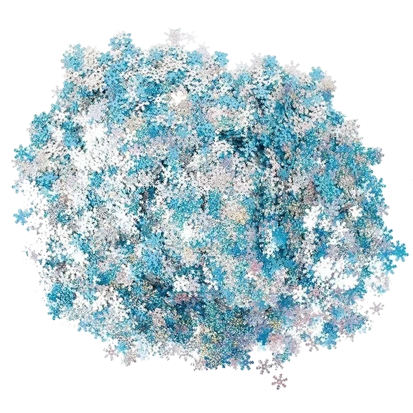 Paljetter Snøfnugg Pet 500g