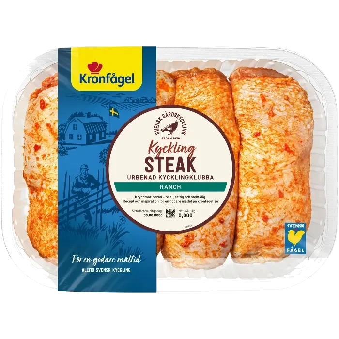 KycklingSteak ranch ca 850g Kronfågel