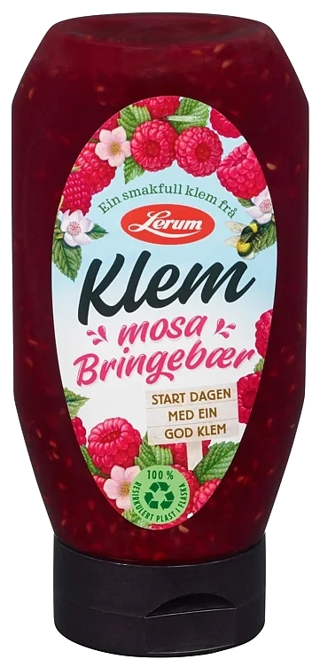 Bringebærsyltetøy Klem 405g Lerum