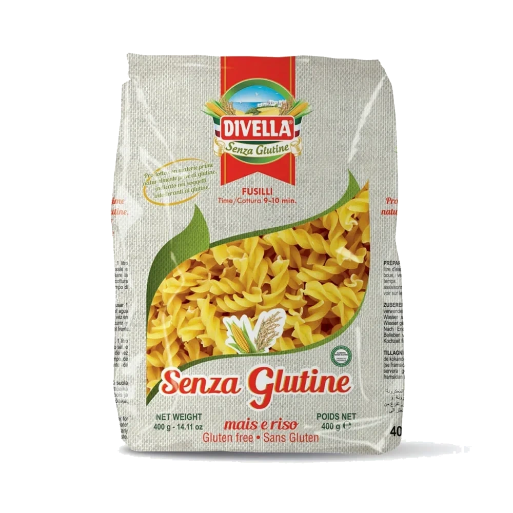 Divella Glutenfri Fusilli Mais e Riso 400g