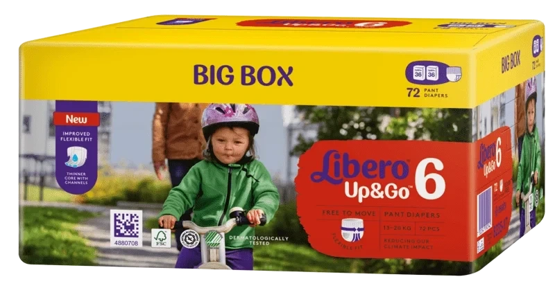 Libero Up&Go str 6 13-20kg 72stk