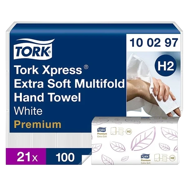 Tork Xpress Ekstra Mykt Multifold Håndtørk (H2) 21x100stk