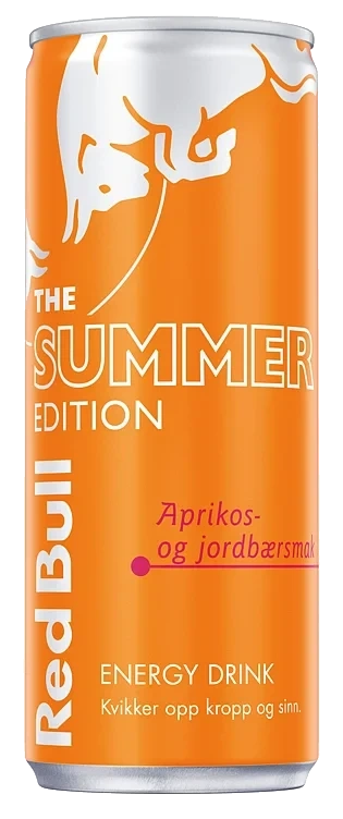 Red bull energidrikk summer edn aprikos og jordbær  24x250ml