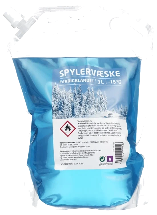 Spylervæske pose -15c 3l