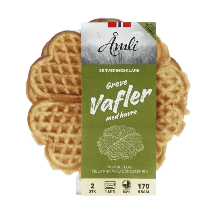 Vafler Grove m/Havre 2stk 170g Åmli