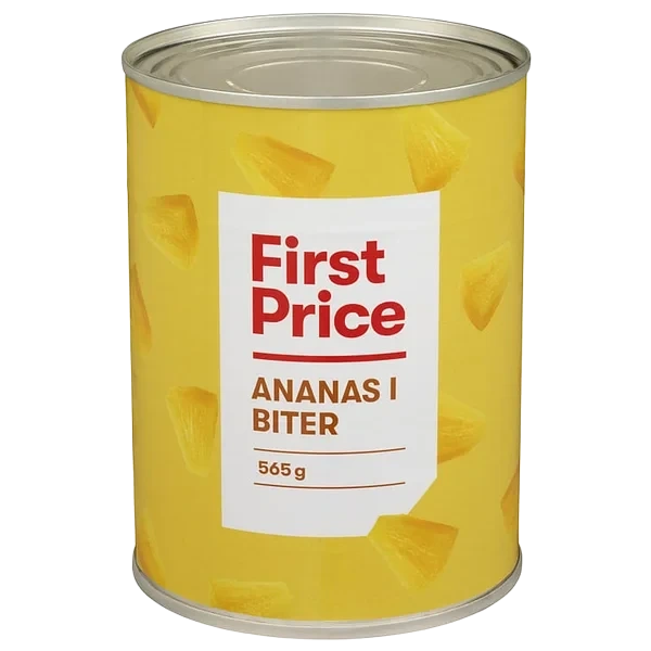Ananas i Biter i Juice 565g First Price