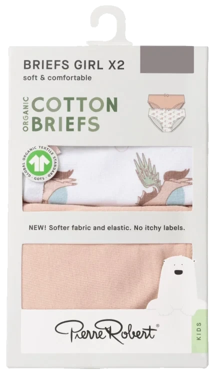 Cotton Brief X2 Pinkcloud-White 122-128