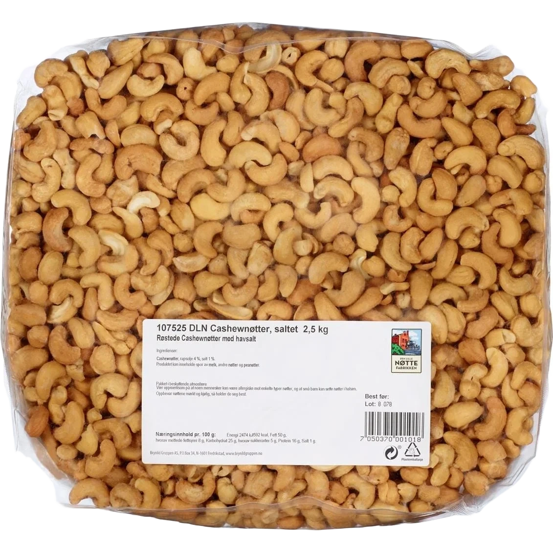 Cashewnøtter, Saltet 2,5kg