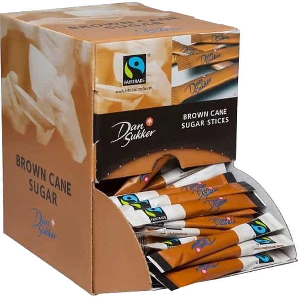 Sukker Sticks Brun 4g Dansukker (hel Kartong)