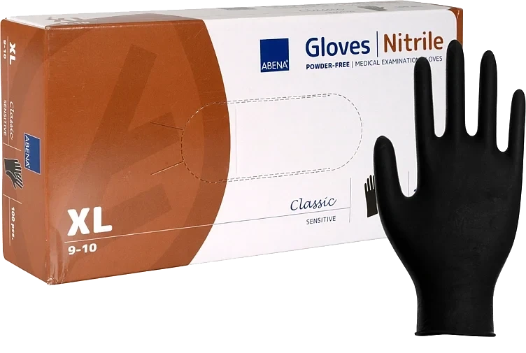 Engangshanske, sensitive, xl, sort, nitril  100stk