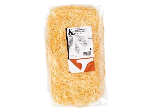 Mozzarella/Cheddar mix 26 % riven