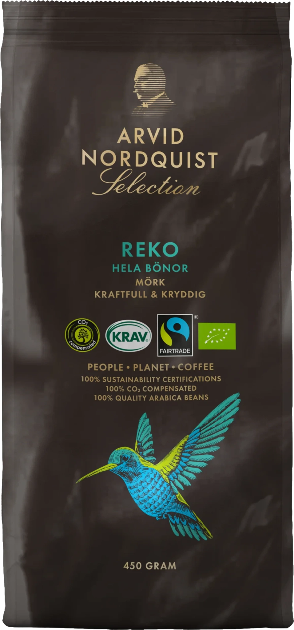 Kaffe selection reko hele bønner økol.&fairtrade   450g