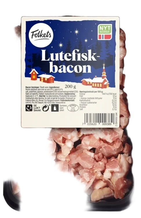 Lutefiskbacon 200g Folkets