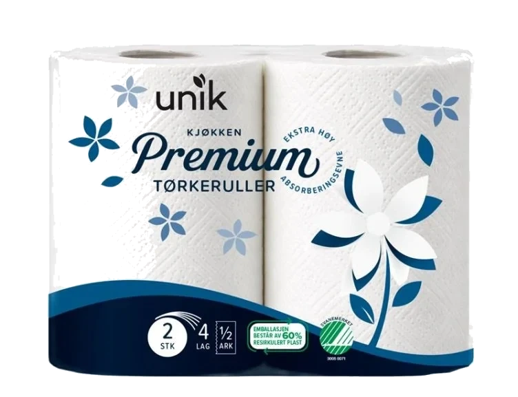Tørkerull Premium 4-lags 2rl Unik