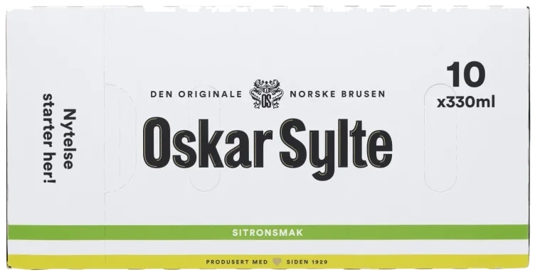 Sitronsmak 0,33lx10 boks Oskar Sylte