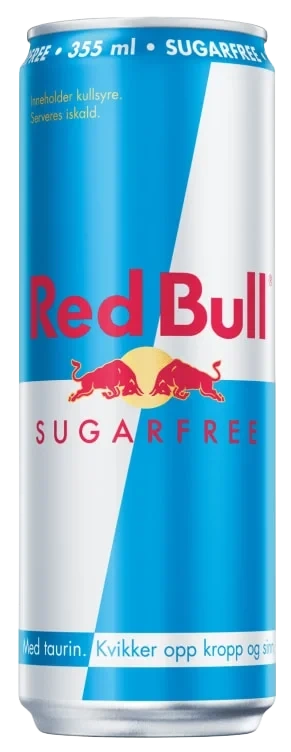 Red Bull Energidrikk Sukkerfri 355ml boks