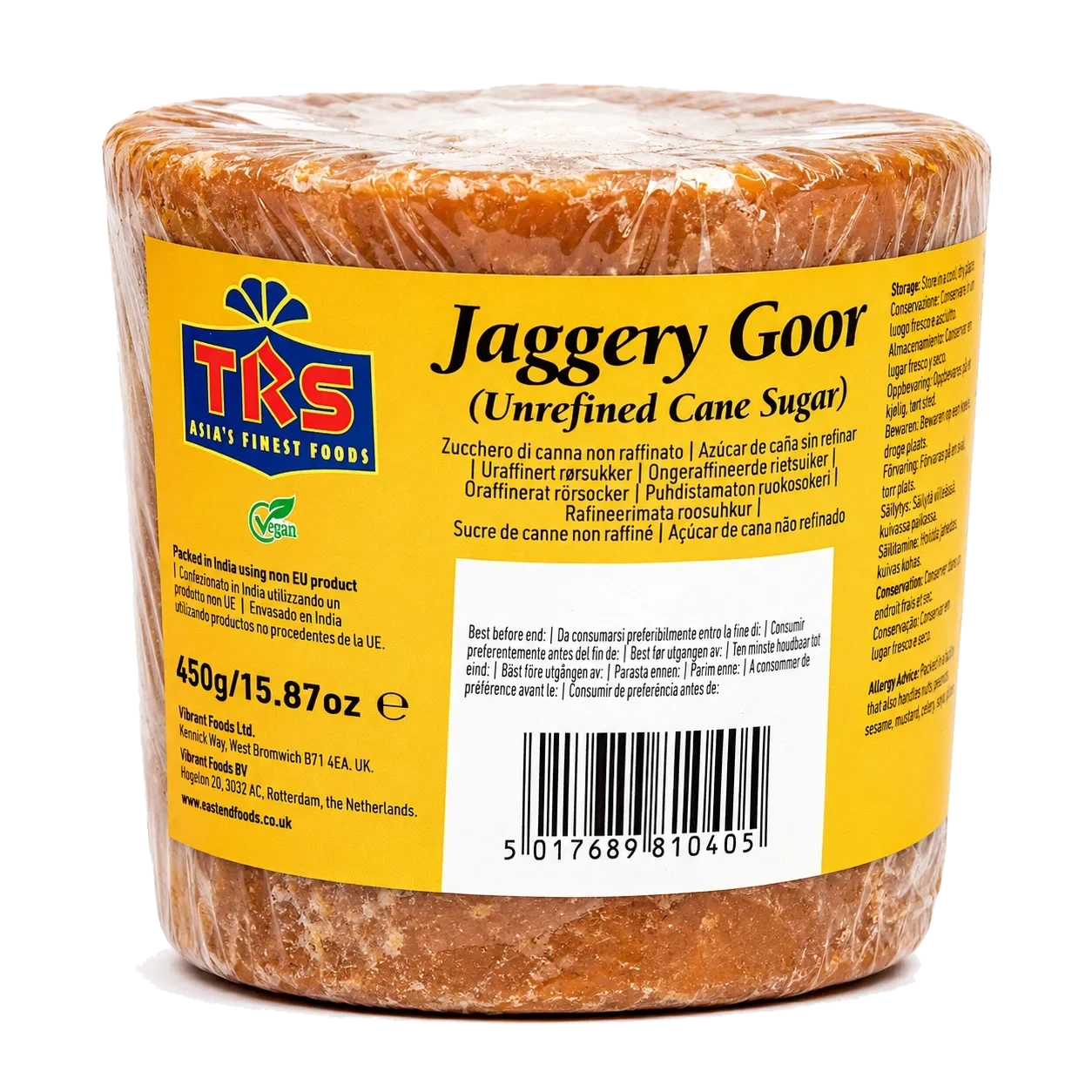 TRS Jaggery Unrefined Cane Sugar 450g