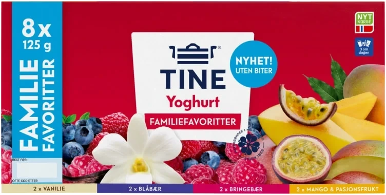 Yoghurt Familiemiks 8x125g Tine