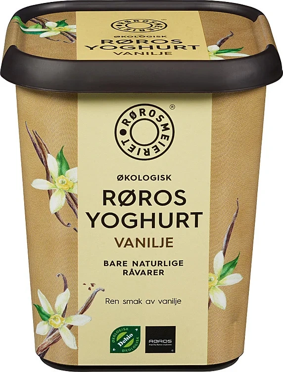 Røros yoghurt vanilje beger, økol. 500g