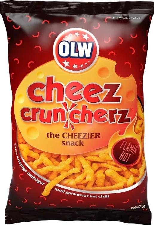 ORKLA SNACKS NORGE AS Olw Cheez Cruncherz Hot Chili